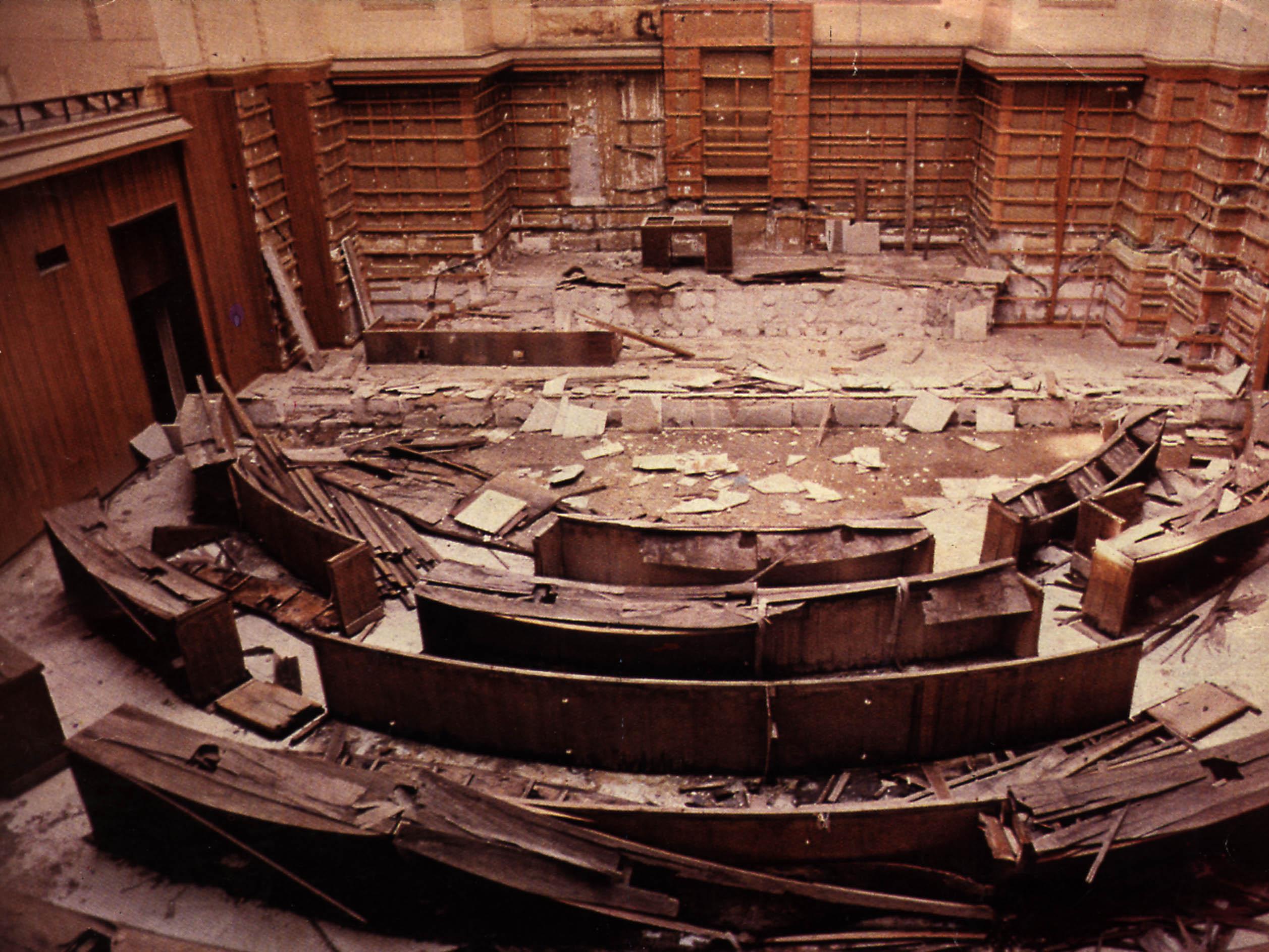 Destroyed Lebanese Parliament 1976