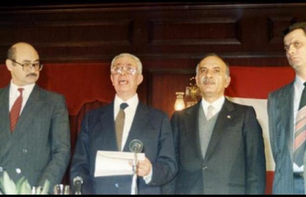 Elias Hrawi delivers his Inaugural speech, Nov. 24, 1989