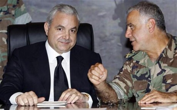 Former defense minister Elias Murr with Kahwagi